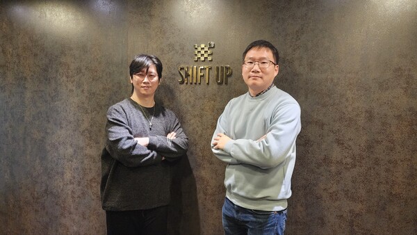 인터뷰에 응해주신 시프트업 김형태 대표(왼쪽), 이동기 테크리컬 디렉터